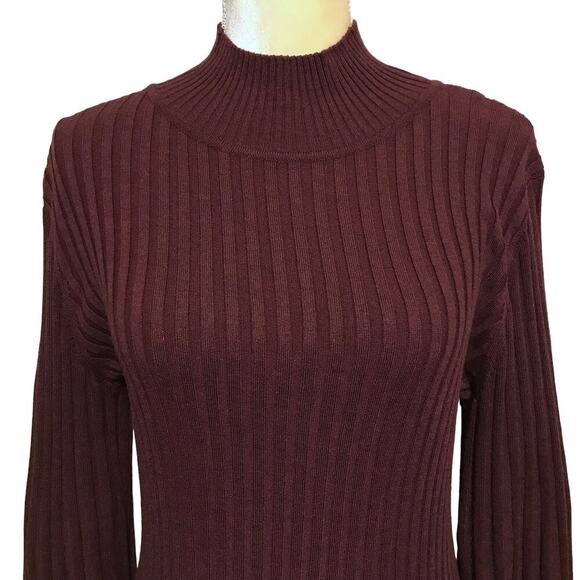 Max Studio NWT Wine Sweater Dress Women L - Picture 2 of 9